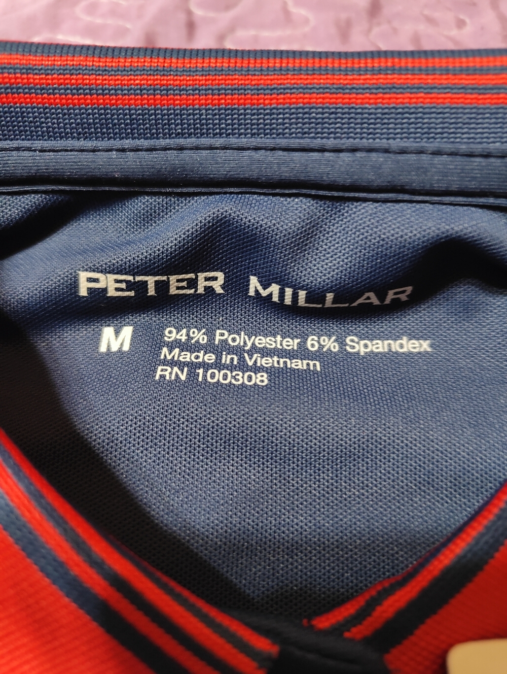 Peter Millar Women’s Golf Polo Shirt Medium Navy World Golf Hall of Fame NWT - Picture 4 of 6